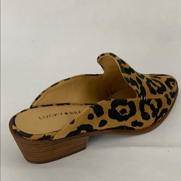 New Lucky Brand Margrete Leopard Print Mules - Picture 4 of 6